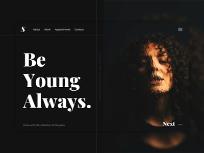 Smile branding design flat typography ui ux web website website design