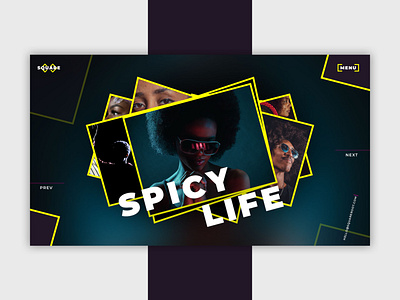 Spicy Life branding design flat typography ui ux web website website design