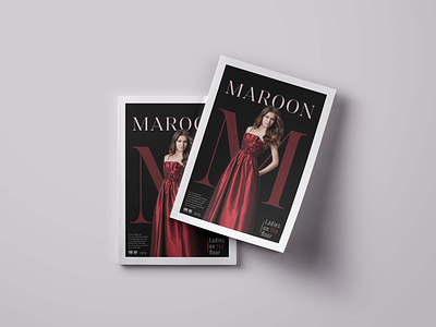 Maroon branding design illustration magazine magazine design typography