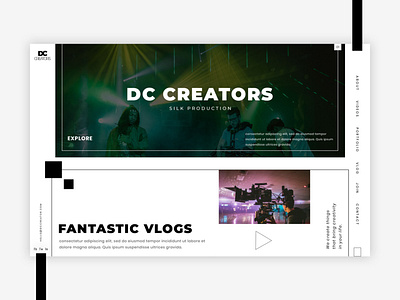 DC Creators branding design flat typography ui ux web website website design