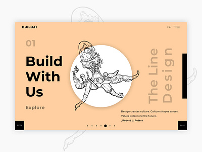 Build.IT branding design flat typography ui ux web website website design