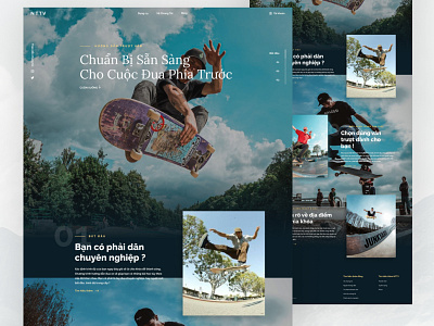 Landingpage Design/ Skateboard Guide Blog adobe photoshop branding design figma interaction landing page landing page design landing page ideas product design ui ui work ux web design website design