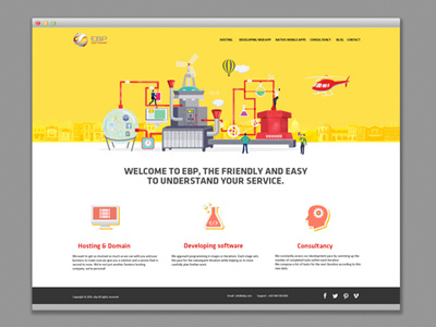 Layout EBP SOFTWARE bratus concept ebp flat illustration software web layout