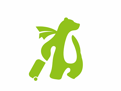 Bear - Brand Mark boki logo animation branding agency vietnam logo designer vietnam motion animal bear travel booking fun negative space bratus agency