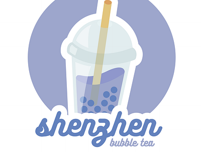 30 days logo challenge 8 - Shenzhen Bubble Tea 30dayslogochallenge branding design flat illustration illustrator logo logochallenge logocore vector