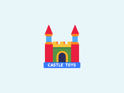 Daily logo challenge day 49: toy store castel toys castle dailylogochallenge day49 illustrator kids logo logochallenge logoconcept logodesign toys
