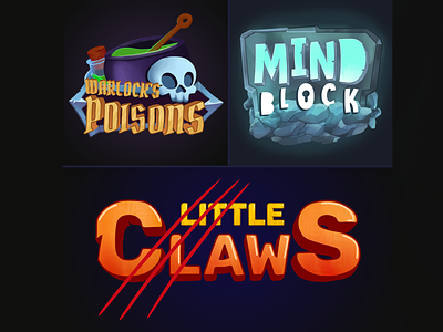 Logo for mobile game claws logo mind mindblock mobilegame mobilegamelogo photoshop warlock warlockspoison