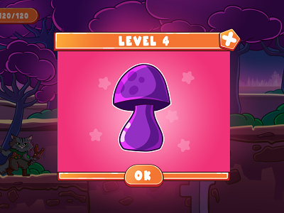 Level Up! gameart illustration mushroom ui