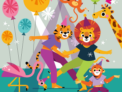Party Animals | Children Publishing Illustration