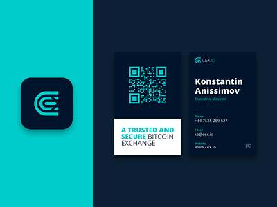 Cryptocurrency Exchange Business Card Design app logo design brand branding business card design icon identity identity design illustration logo ui