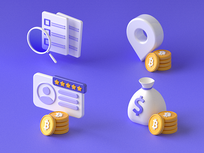 Identance 3d Icons 3d brand branding crypto design illustration