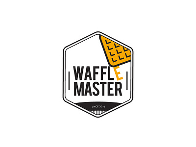 Waffle Master Logo branding flat food and drink illustration illustrator logo minimal restaurant vector