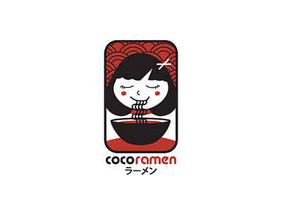 Coco Ramen Logo branding design flat food and drink illustration illustrator japanese logo logo design minimal oriental ramen vector