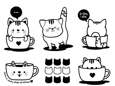 Gatos adobe animal art animal illustration cartoon illustration cats illustration illustrator kawaii vector vectorart