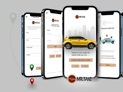 MR Taxi Mobile App UI-UX Design