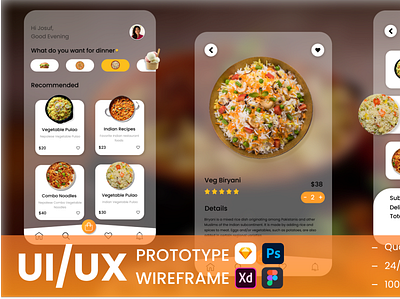 Restaurant online ordering system - Mobile App UI Design app design branding design figma graphic design illustration mobile design ui