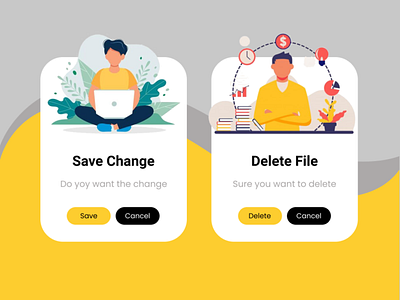 UI Design(Save/Delete) app app design graphic design vector