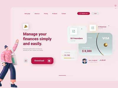 Finances System Design design figma graphic design web