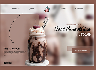 Healthy Smoothie Website Layout branding design figma graphic design website