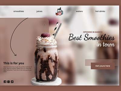 Healthy Smoothie Website Layout