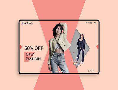 Trendy Fashion Website Design branding design figma graphic design