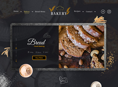 Food Website Mockup Design design figma graphic design illustration