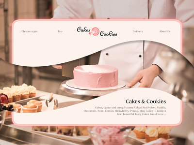 Cake & Cookies :- Website Design Idea design figma graphic design logo webpage website websitedesign