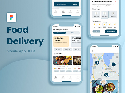 Food Delivery Application Design app design branding design figma graphic design illustration mobile design