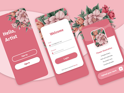 Flower App designs Ideas app design branding design figma graphic design illustration mobile design vector