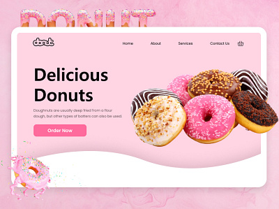 Donut Shop Webpage branding design figma graphic design page post web website