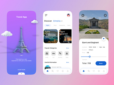 Travel app mobile design ideas app design branding design figma graphic design mobile design