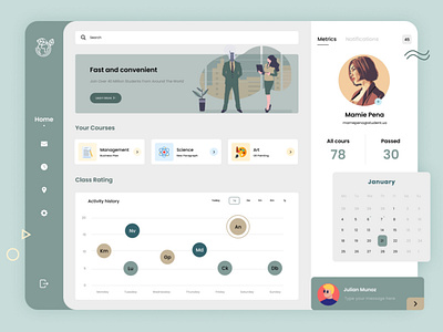 Education Website Dashboard Design