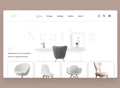 Furniture Store Web Design branding design designer figma graphic design web website