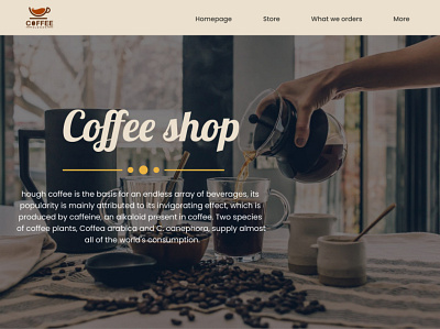 Coffee Website Design branding design designer figma graphic design web website