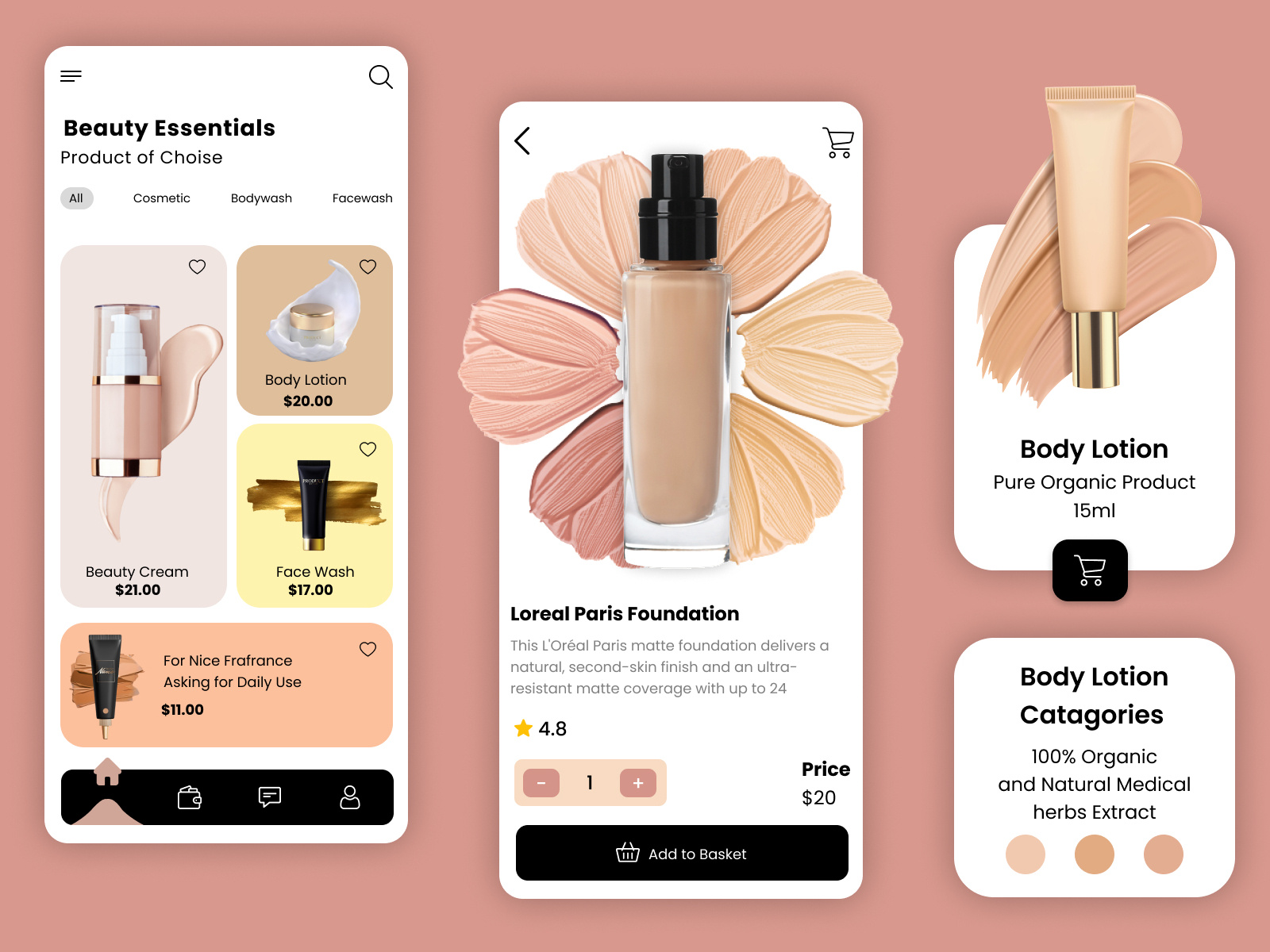 Cosmetic UI for Unmatched Beauty by Kishan Kanani on Dribbble