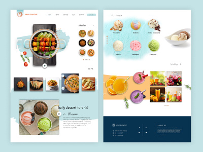 Food Website Design branding design designer figma graphic design web website website design