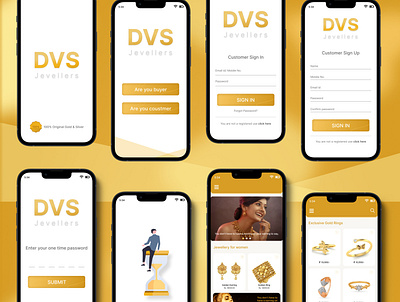 Jewellery Application Design app application branding design figma graphic design ui ux