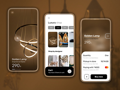 Luxury E-commerce Application Concept app design branding design figma graphic design illustration mobile design