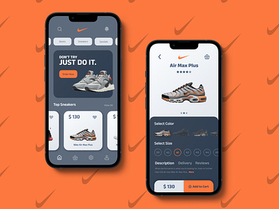 Trendy NIKE Shoes UI Design app design branding design figma graphic design mobile design