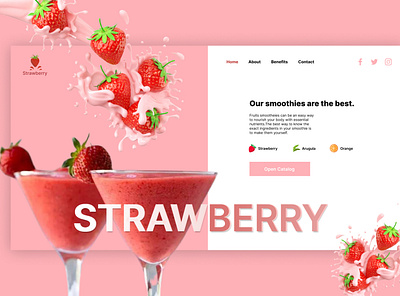 Smoothie Website Design branding design designer figma graphic design website