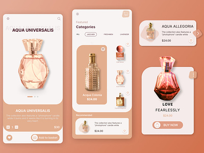 Perfume Concept UI Design app design branding design figma graphic design illustration mobile design