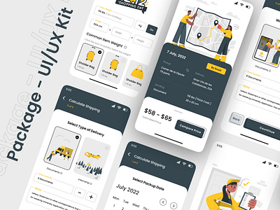 Package - UI/UX kit app design application branding design figma graphic design