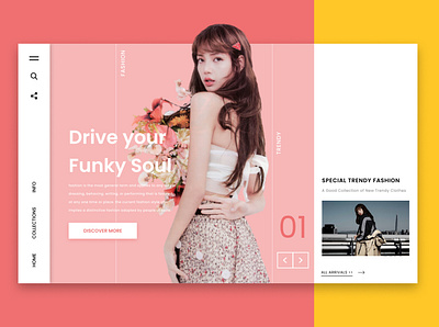 Trendy Fashion Webpage Design branding design figma graphic design website