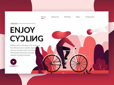 Cycling Exercise Webpage Design branding design figma graphic design website