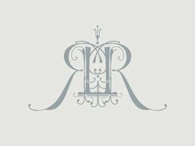 Custom RR Monogram monogram type typography