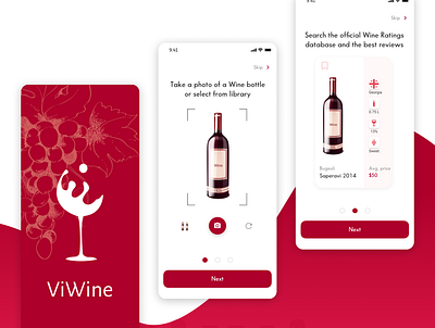 Application that will help you choose a wine UX/UI app design branding design app food and drink food app mobile app music app ui uiux ux design