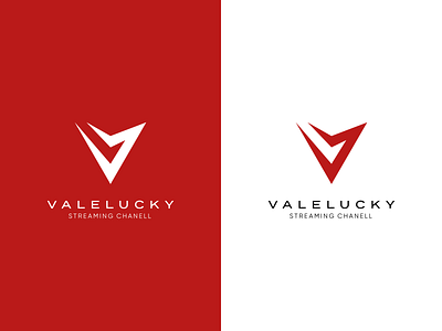 TwitchTV - Valelucky streaming logo abstract branding design graphic design logo logodesign minimal