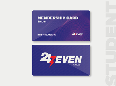 Fitness24Seven membership card. branding cards gym gym logo illustrator membership membership card plastic vector