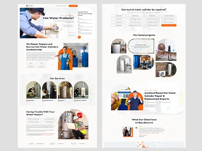 Water Geyser Home Page cylinder cylinder gas design homepage landingpage maintenance ui uiux water water cylinder website websitedesign