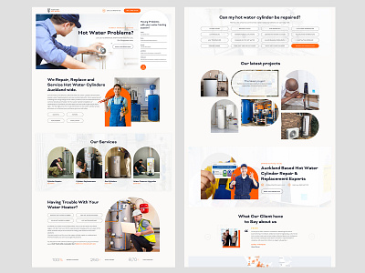 Water Geyser Home Page cylinder cylinder gas design homepage landingpage maintenance ui uiux water water cylinder website websitedesign